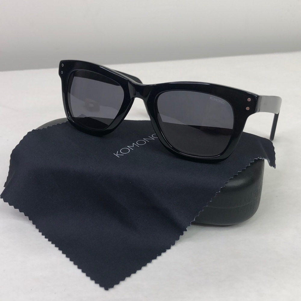 KOMONO Allen Glossy Black Sunglasses NEW - Picture 5 of 11